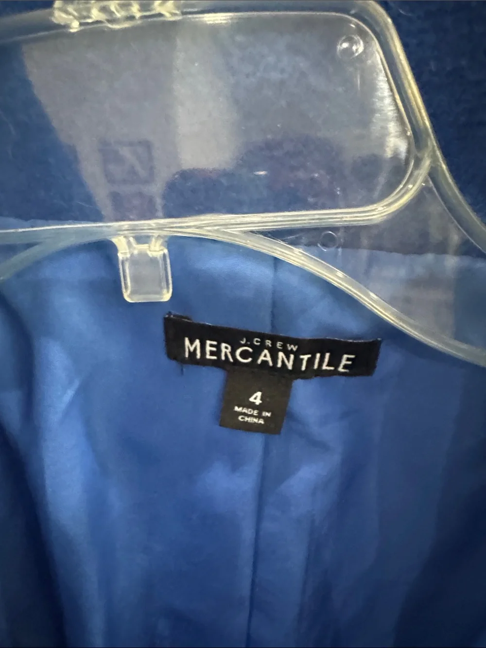 J. Crew Bright Royal Blue Wool-Blend Pea Coat
